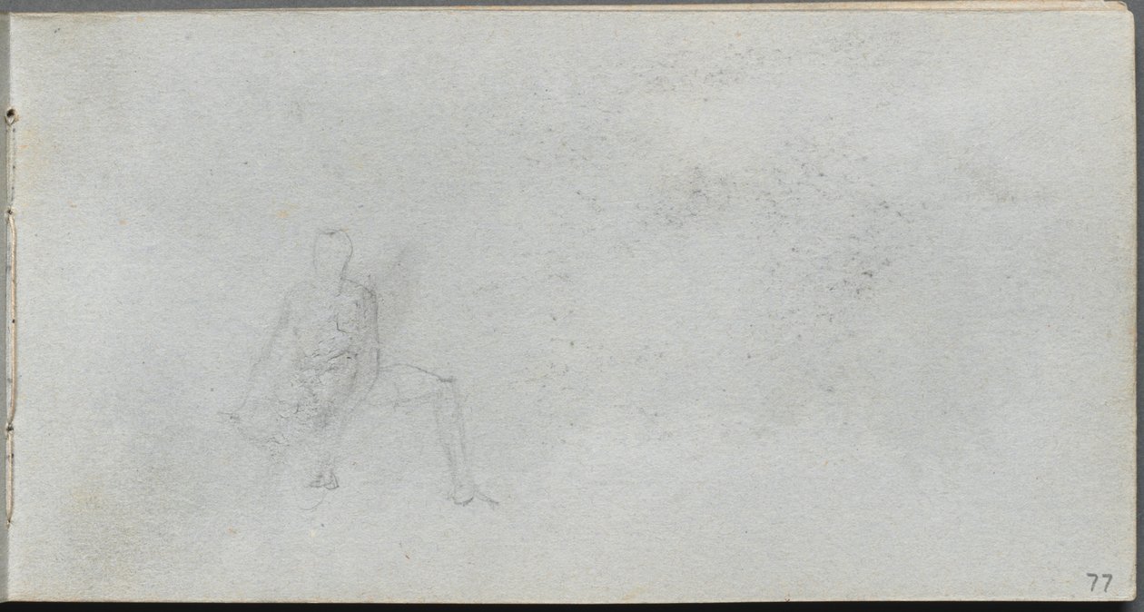 Skizzenbuch, Seite 77: Figurenstudie von Ernest Meissonier