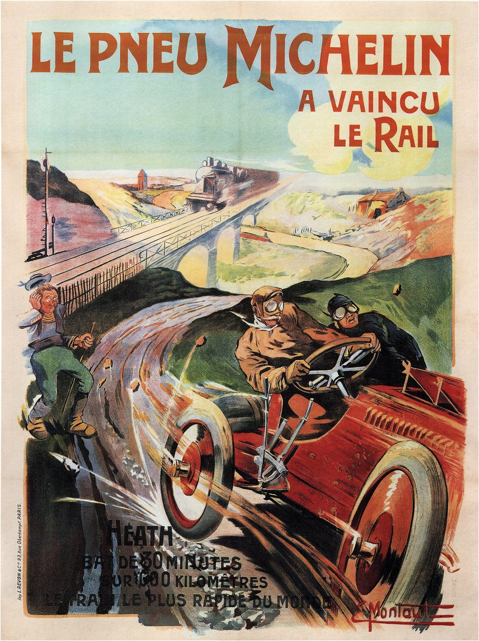 Rennwagen Panhard et Levassor gefahren von Heath - Michelin-Reifen von Ernest Montaut