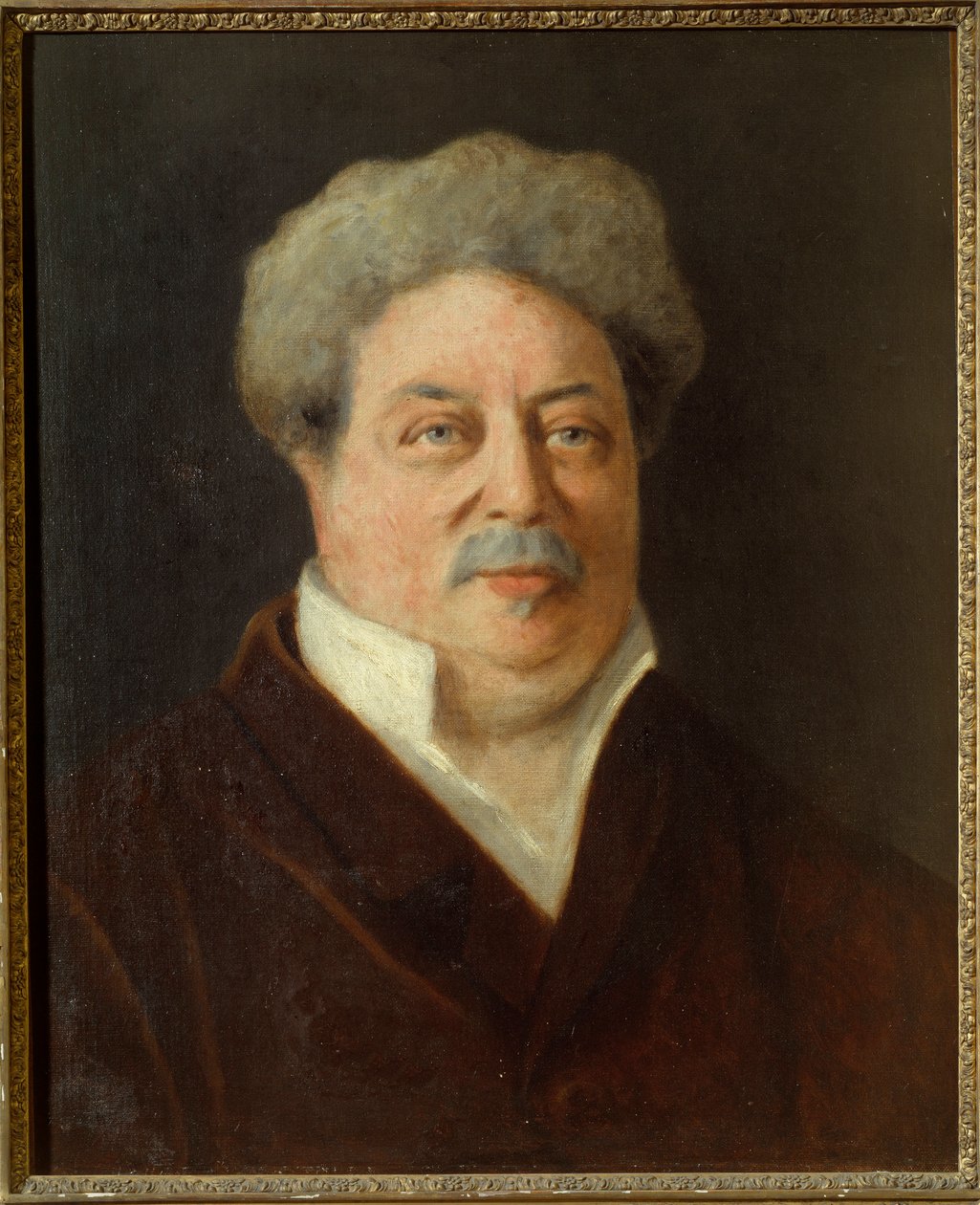Porträt von Alexandre Dumas Père (1802-1870) von Ernestine Philippain