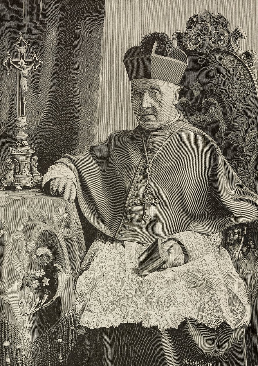 Porträt von Luigi Nazari von Calabiana von Ernesto Mancastroppa