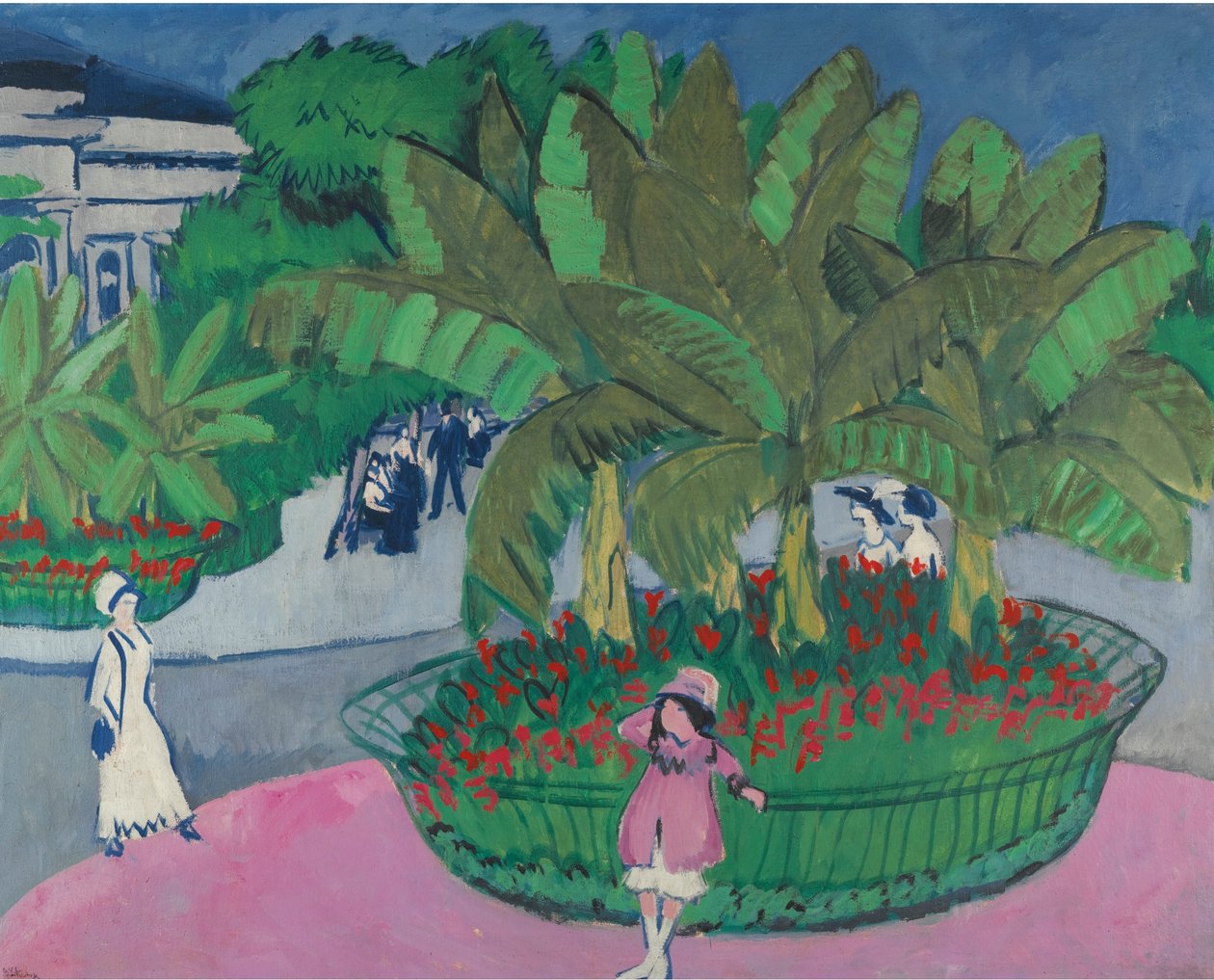 Das Boskett, Albertplatz in Dresden von Ernst Ludwig Kirchner