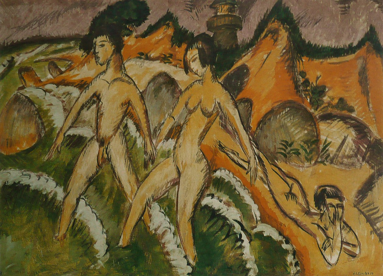 Personen, die ins Meer gehen von Ernst Ludwig Kirchner