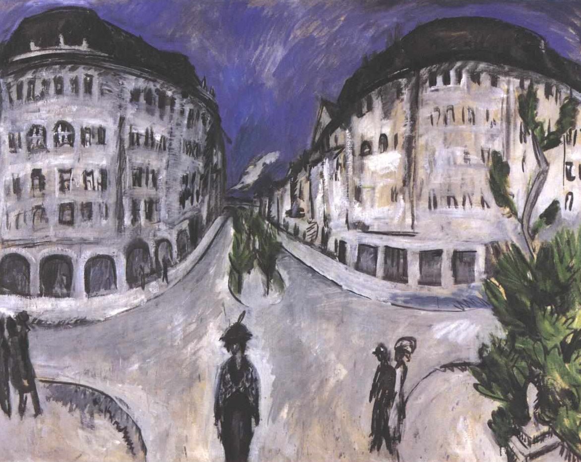 Straße am Stadtpark Schöneberg von Ernst Ludwig Kirchner