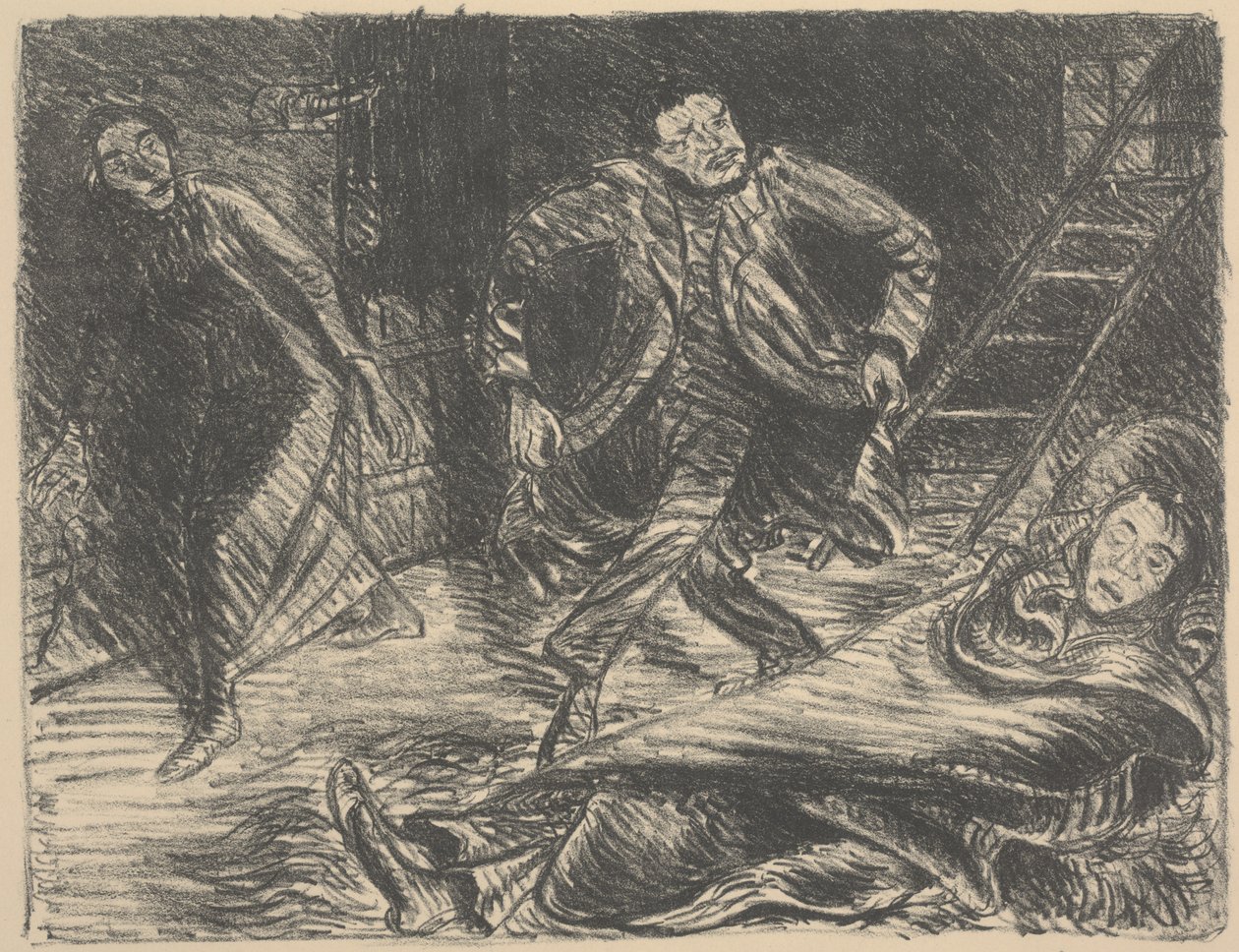 Verzweifelter Tanz, Illustration für das Stück "Der arme Vetter" von Ernst Barlach