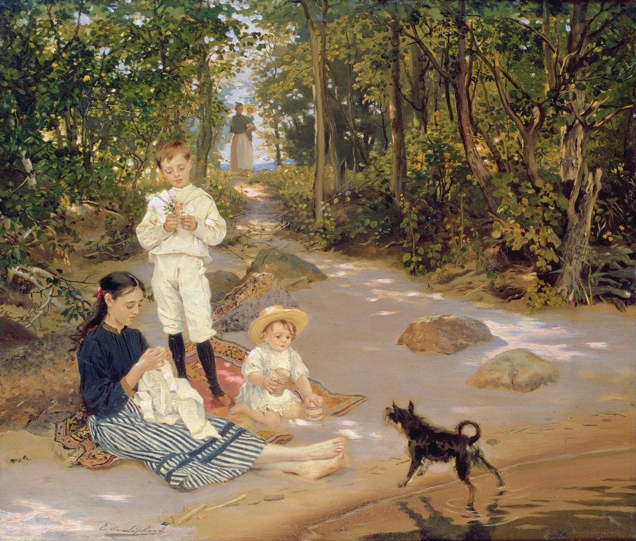 Familie des Künstlers, 1880er von Ernst Friedrich von Liphardt