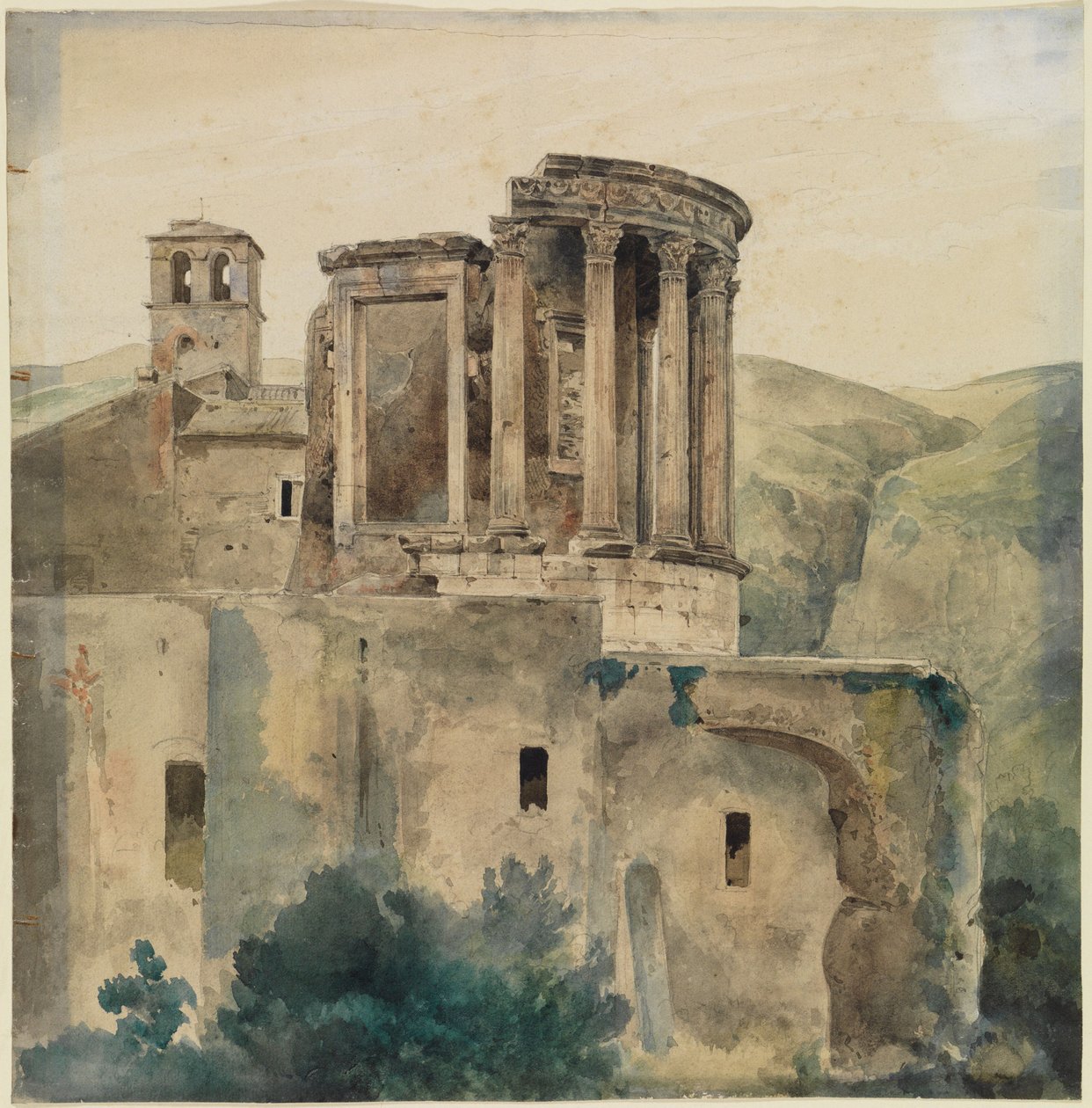 Der Tempel der Vesta in Tivoli von Ernst Fries