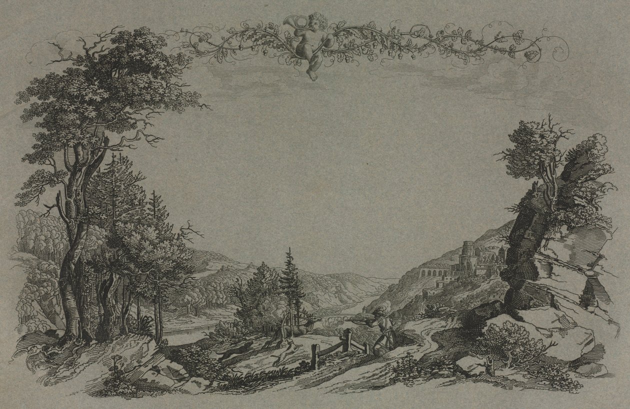 Sechs Ansichten des Heidelberger Schlosses von Ernst Fries