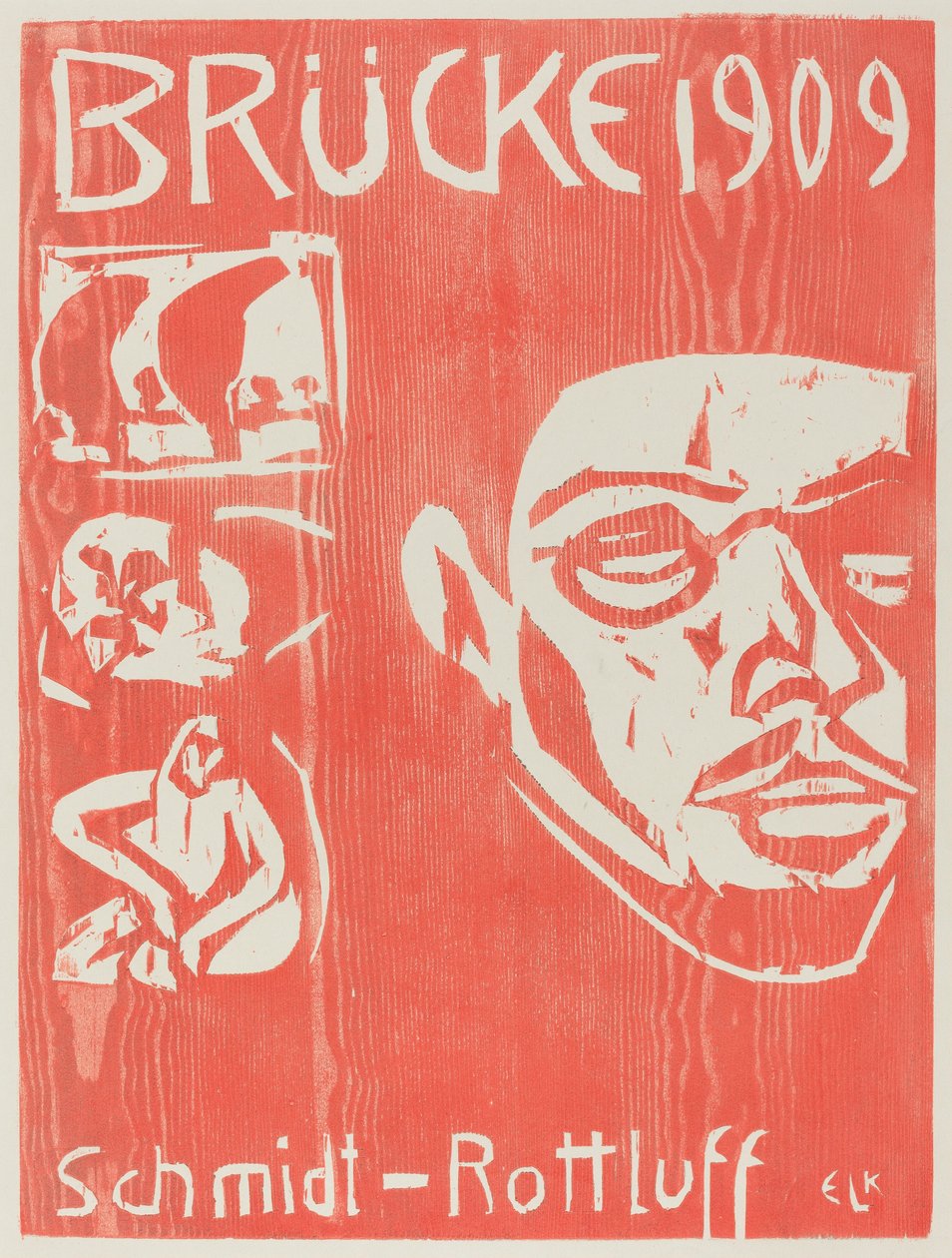 Cover des vierten Jahrbuchs der Künstlergruppe Die Brücke von Ernst Ludwig Kirchner