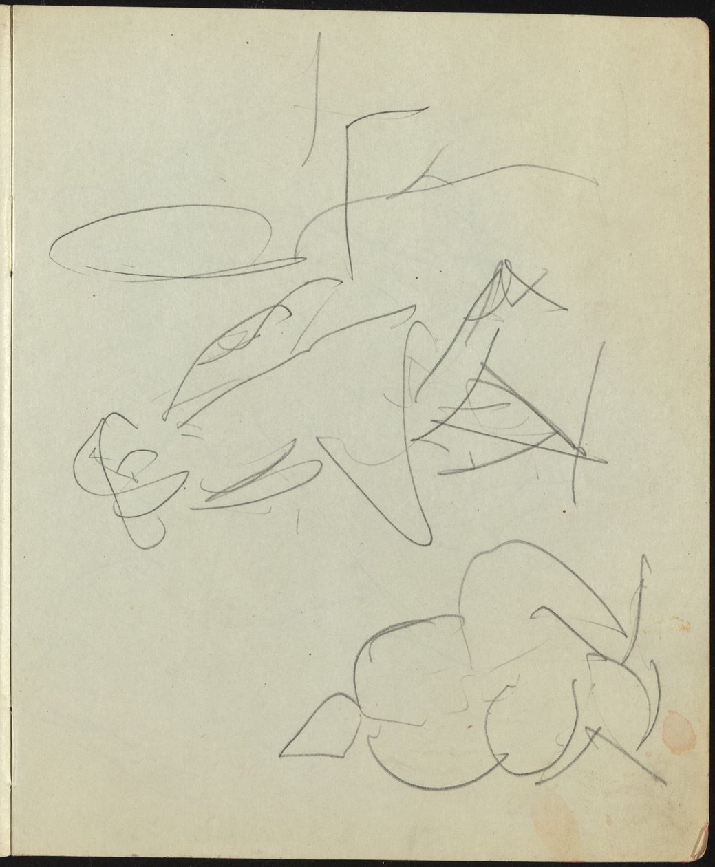 Tänzer und Darsteller (Seite aus einem Skizzenbuch) von Ernst Ludwig Kirchner