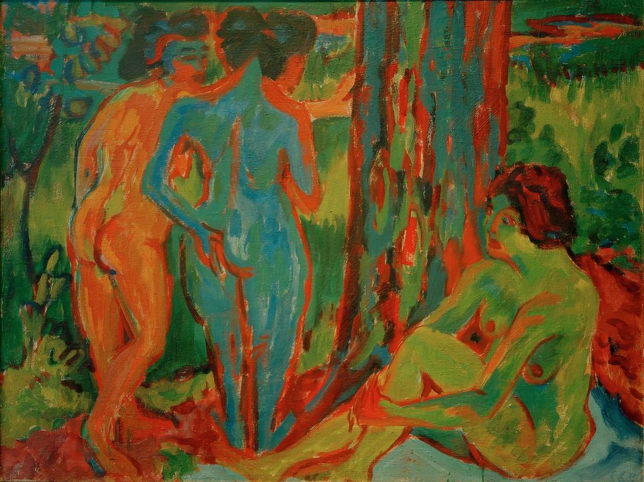Drei Akte im Wald von Ernst Ludwig Kirchner