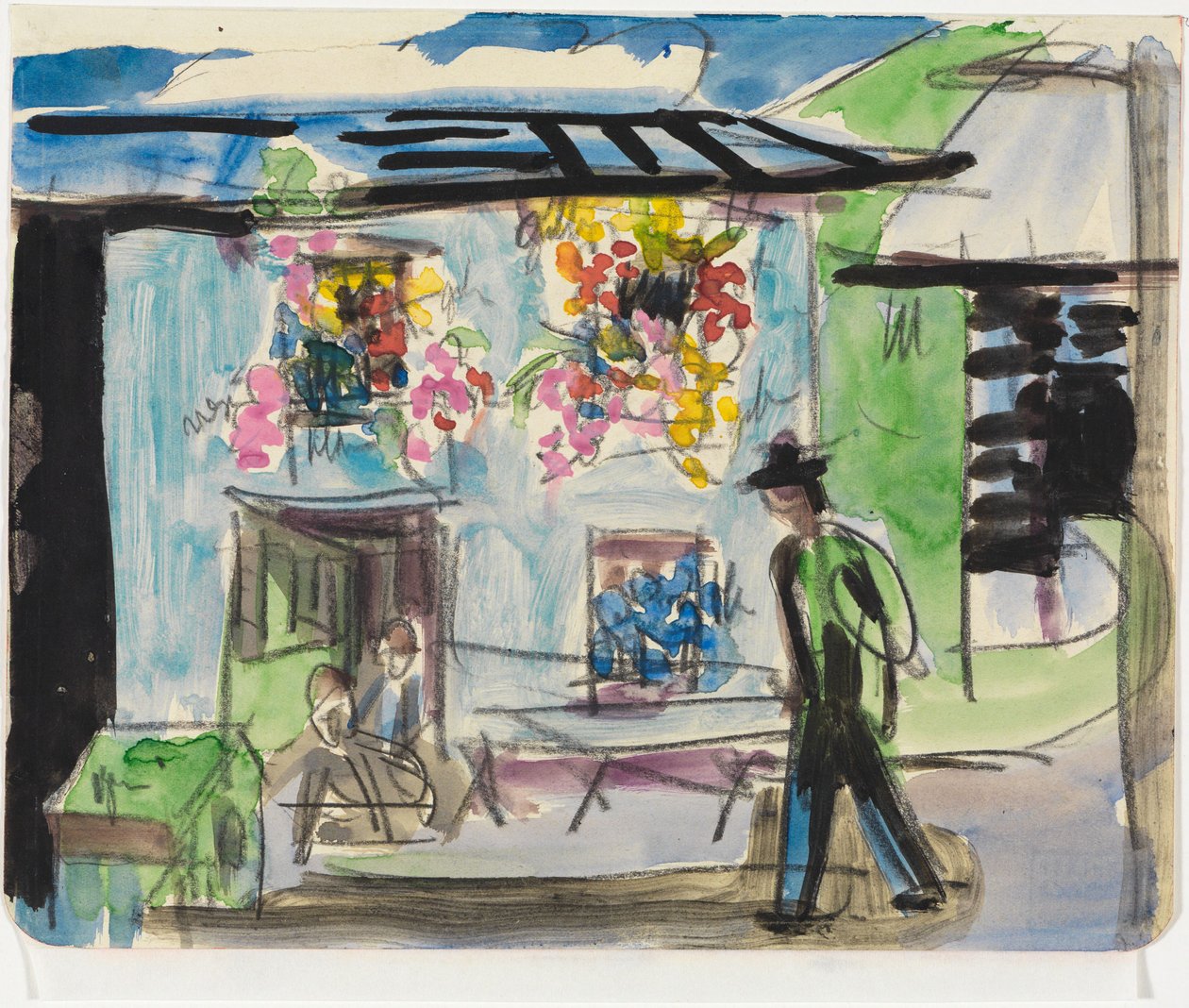 Ein Häuschen mit Blumenfenstern von Ernst Ludwig Kirchner