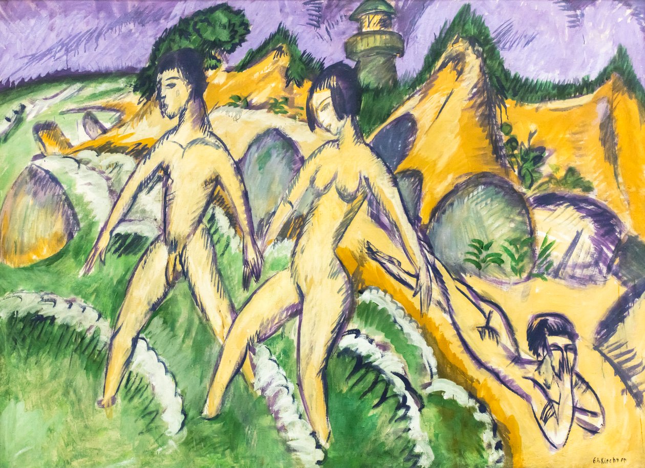 Ins Meer eintreten von Ernst Ludwig Kirchner