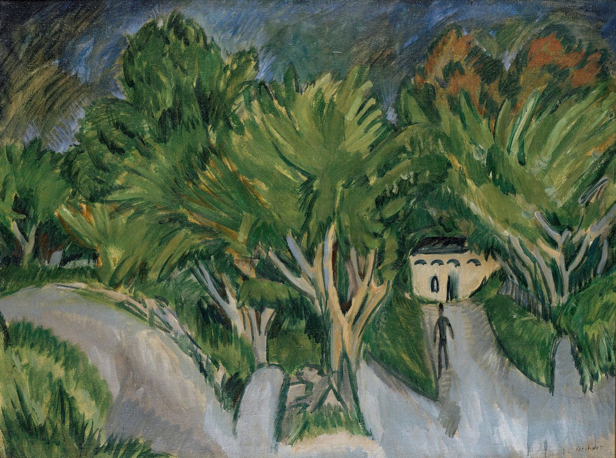 Haus unter Bäumen (Fehmarn) von Ernst Ludwig Kirchner
