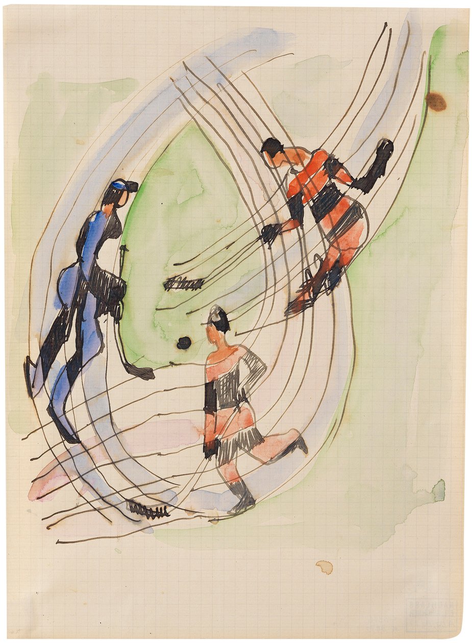 Hockeyspieler von Ernst Ludwig Kirchner