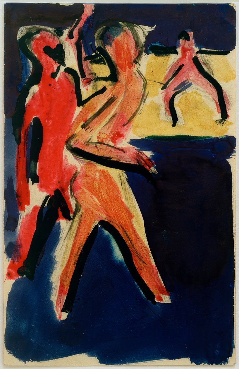 Postkarte an Erich Heckel vom 23 von Ernst Ludwig Kirchner