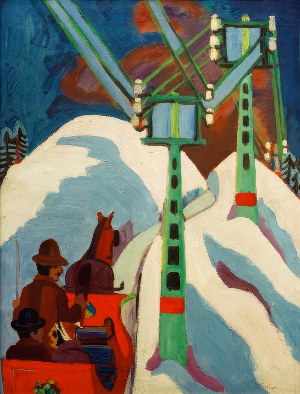 Schlittenfahrt von Ernst Ludwig Kirchner