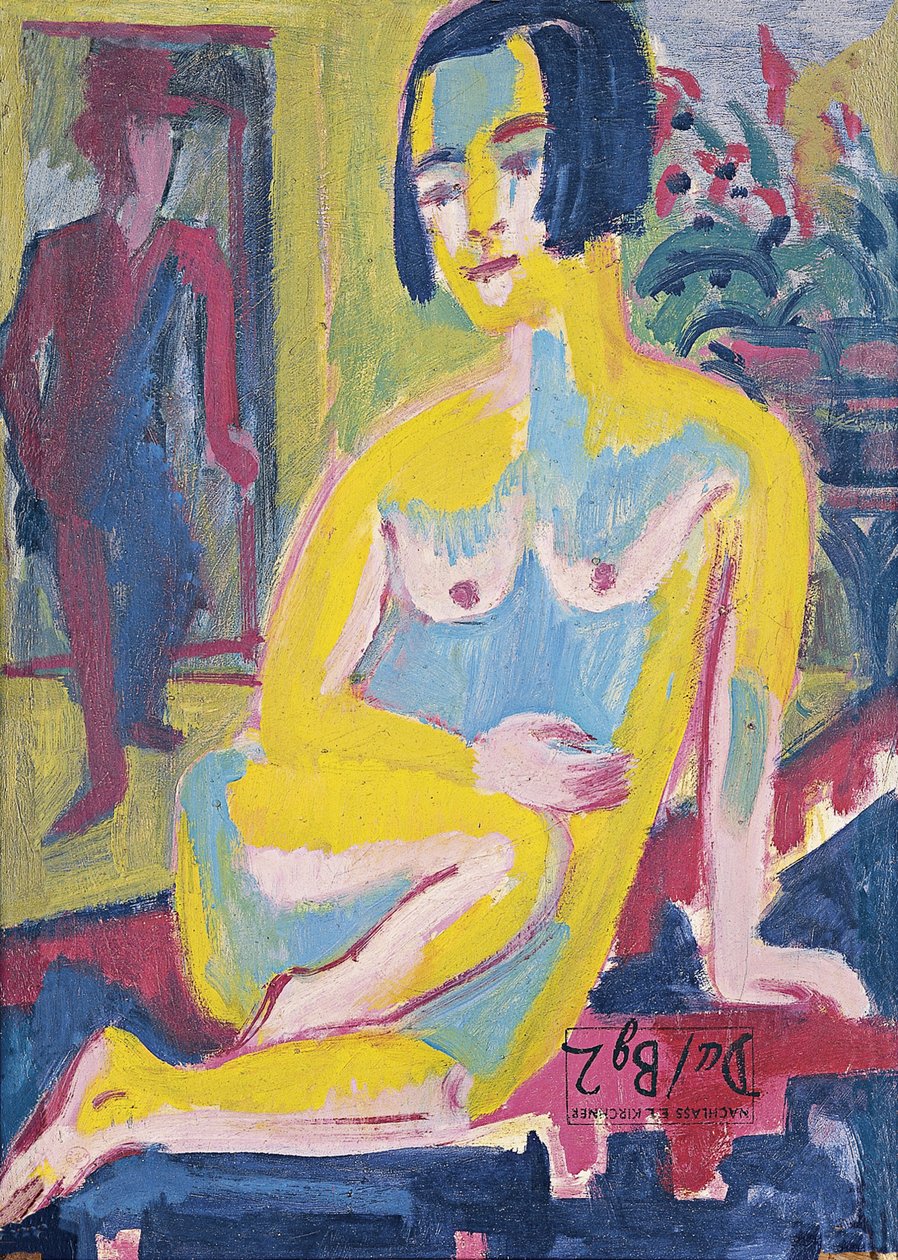 Sitzender weiblicher Akt. Studie, ca. 1921-1923 von Ernst Ludwig Kirchner
