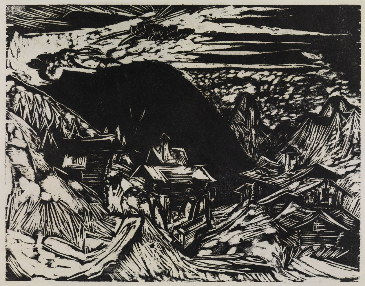 Stafelalp mit Altein und Tinzenhorn von Ernst Ludwig Kirchner