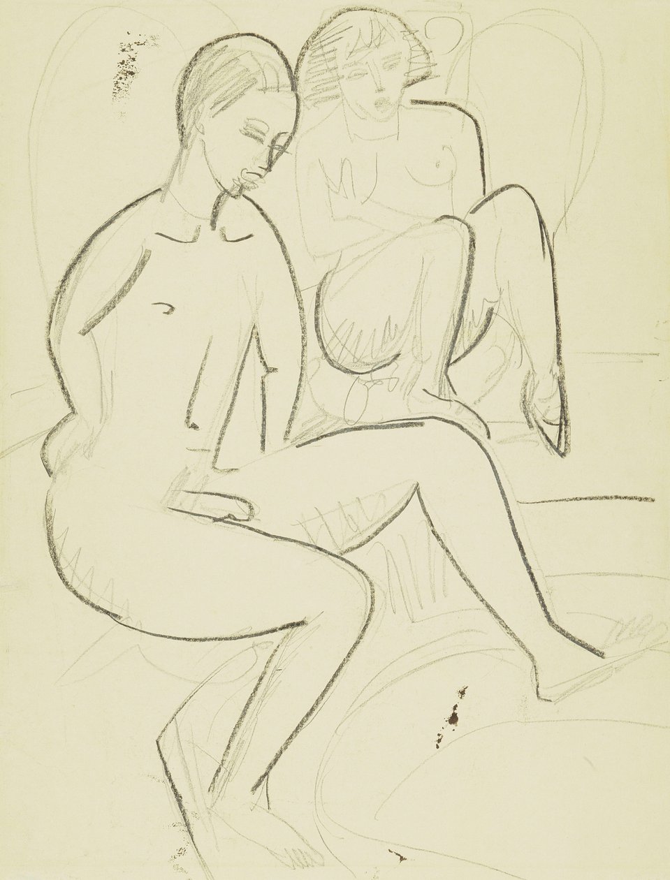 Junges Paar im Badezimmer von Ernst Ludwig Kirchner