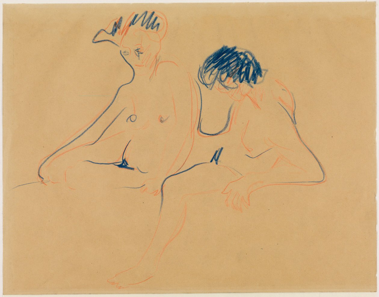 Zwei sitzende Akte (oder: Nacktes Paar) von Ernst Ludwig Kirchner