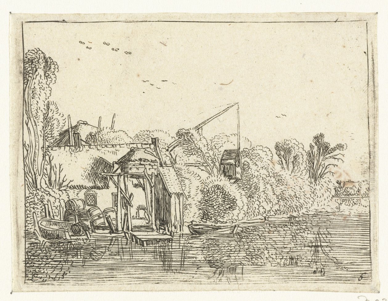 Brauerei am Ufer eines Flusses von Esaias van de Velde