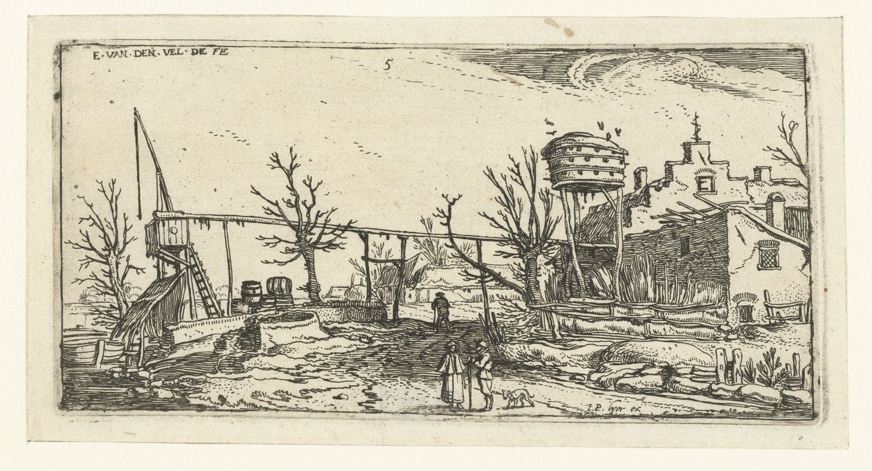 Landschaft mit einer Brauerei Landschaften (Serientitel) von Esaias van de Velde