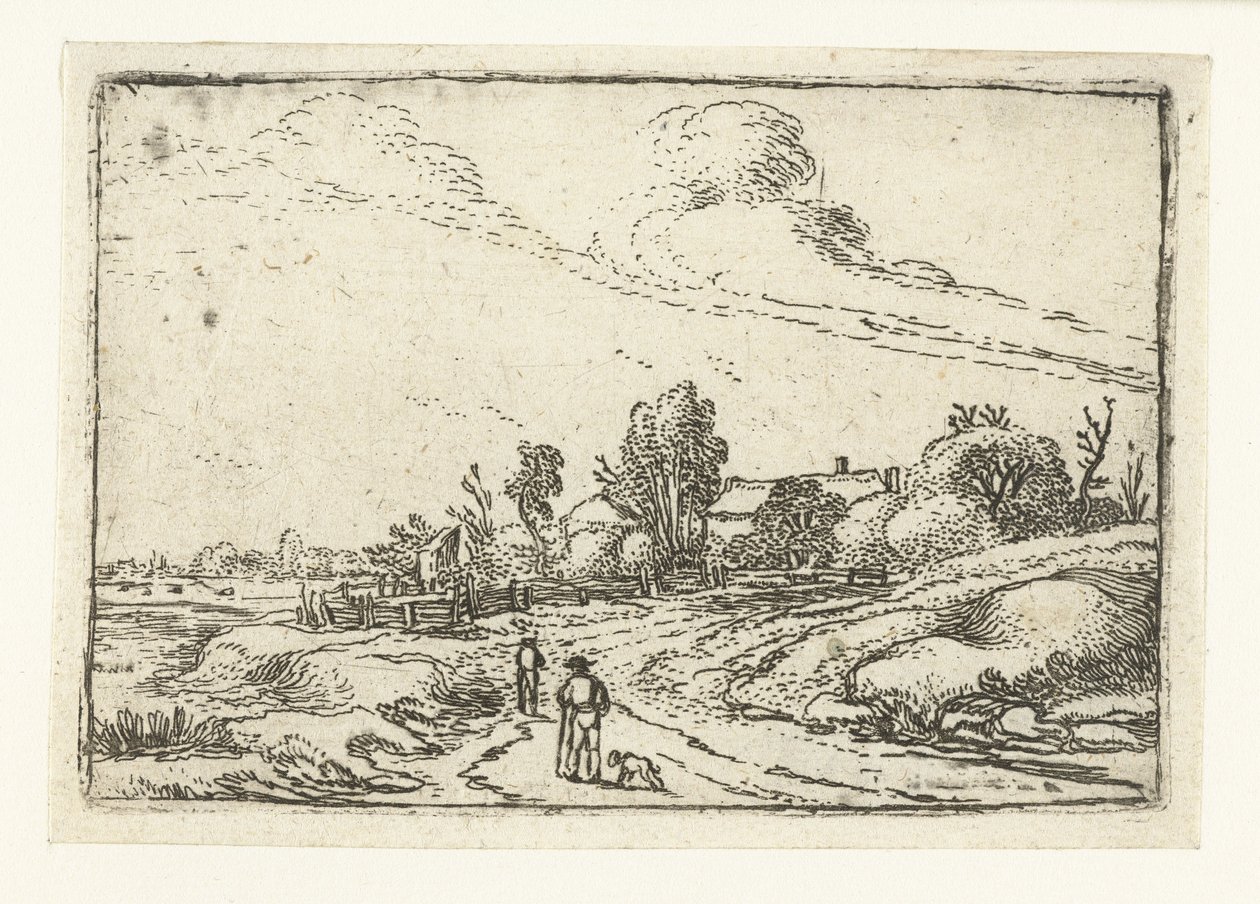 Pfad entlang eines Bauernhofs von Esaias van de Velde