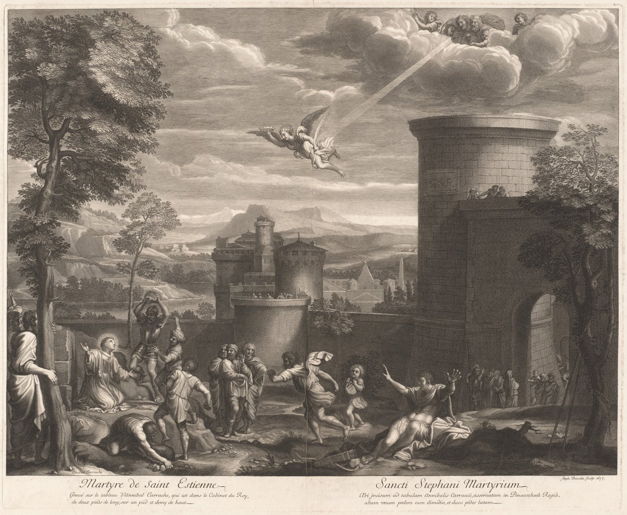 Das Martyrium des Heiligen Sebastian von Etienne Baudet, after Annibale Carracci