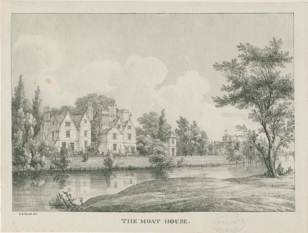 Tamworth - The Moat House: Zinkografie, undatiert [1796-1865] von Etienne Bruno Hamel