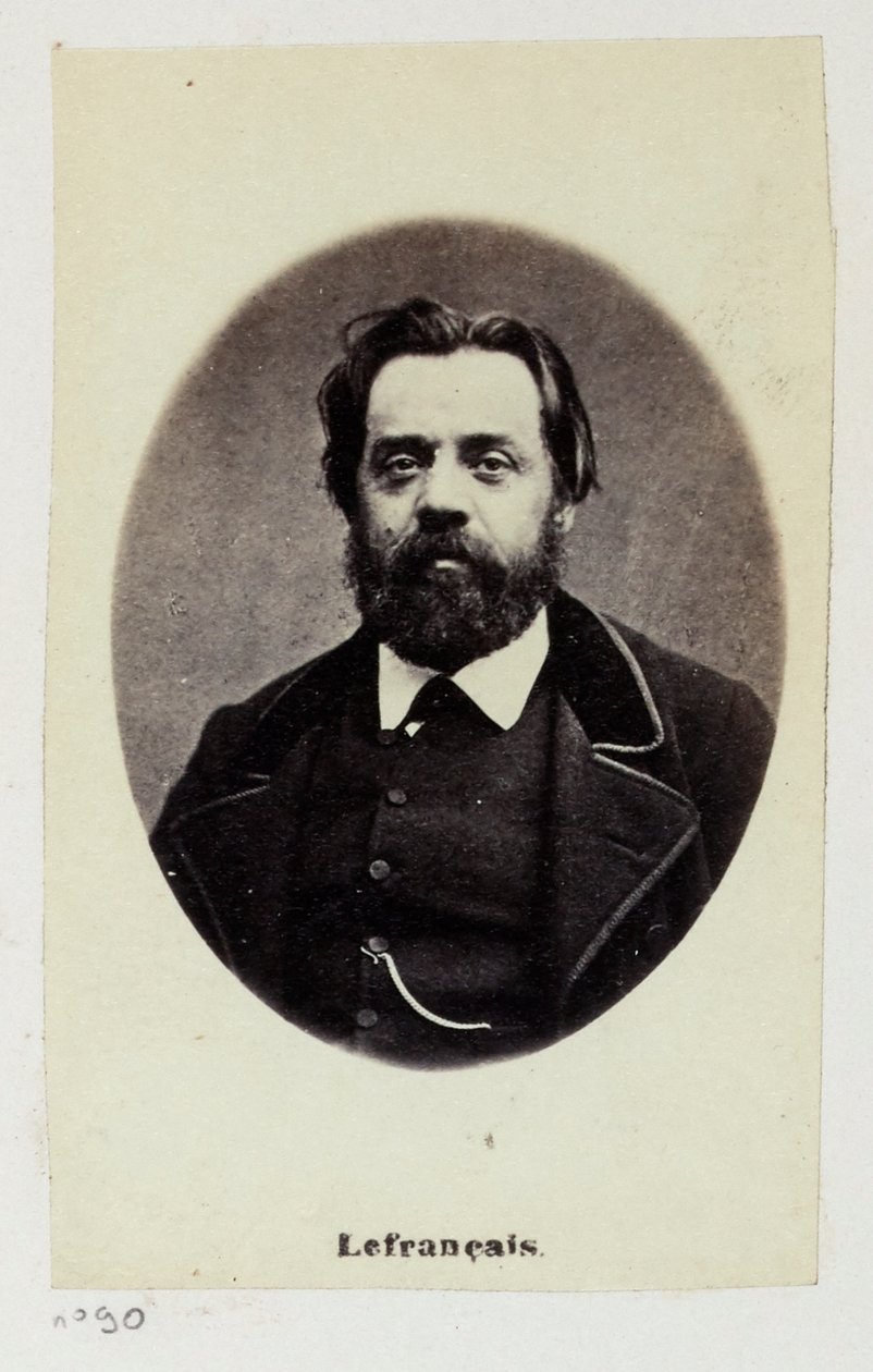 Lefrançois Adolphe Gustave, genannt Gustave Lefrançais (1826-1901). Lehrer, gründete 1849 mit Pauline Roland (1805-1852) die Vereinigung der sozialistischen Lehrer. Mitglied der Kommune, saß in der Kommission für Arbeit und Finanzen... von Etienne Carjat