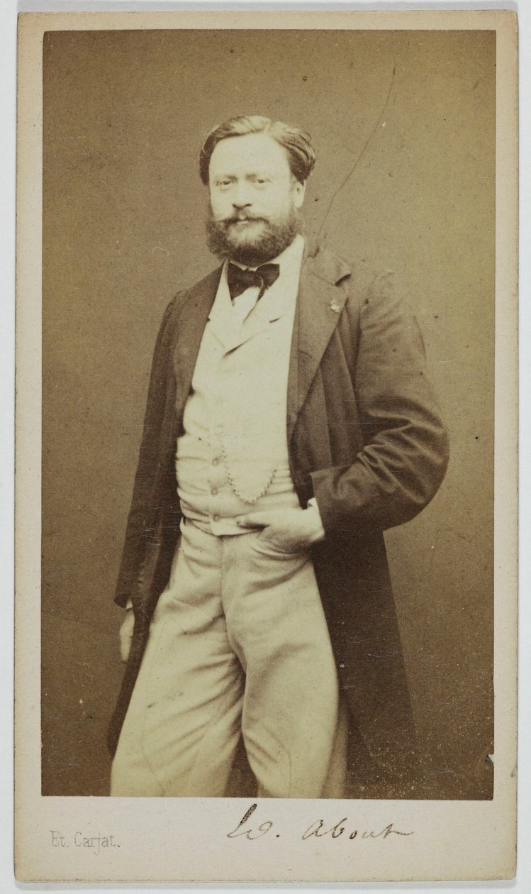 Porträt von Edmond About (1828-1885), Romancier, Polemiker von Etienne Carjat