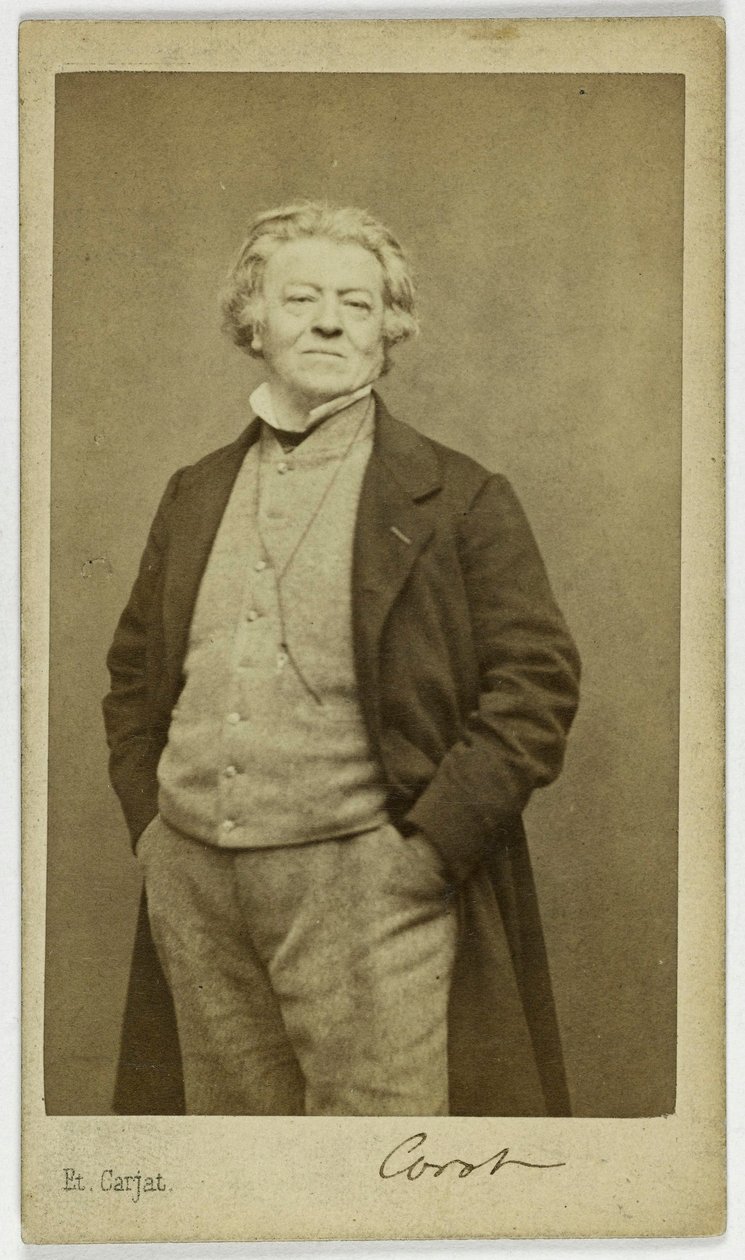 Porträt von Corot, Jean Baptiste Camille, (1796-1875), (Maler) von Etienne Carjat