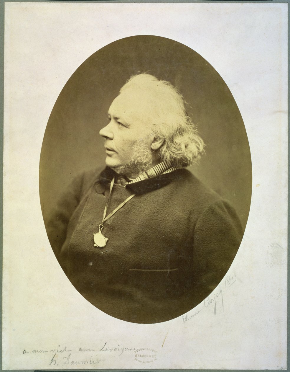 Porträt von Honore Daumier (1808-79), 1861 von Etienne Carjat