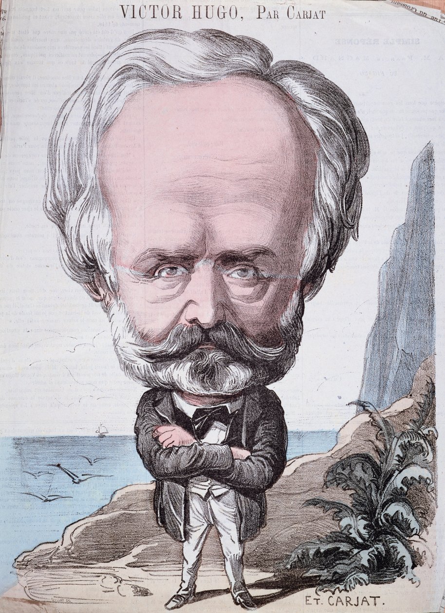 Victor Hugo (1802-85) auf Jersey-Felsen, 1867 von Etienne Carjat