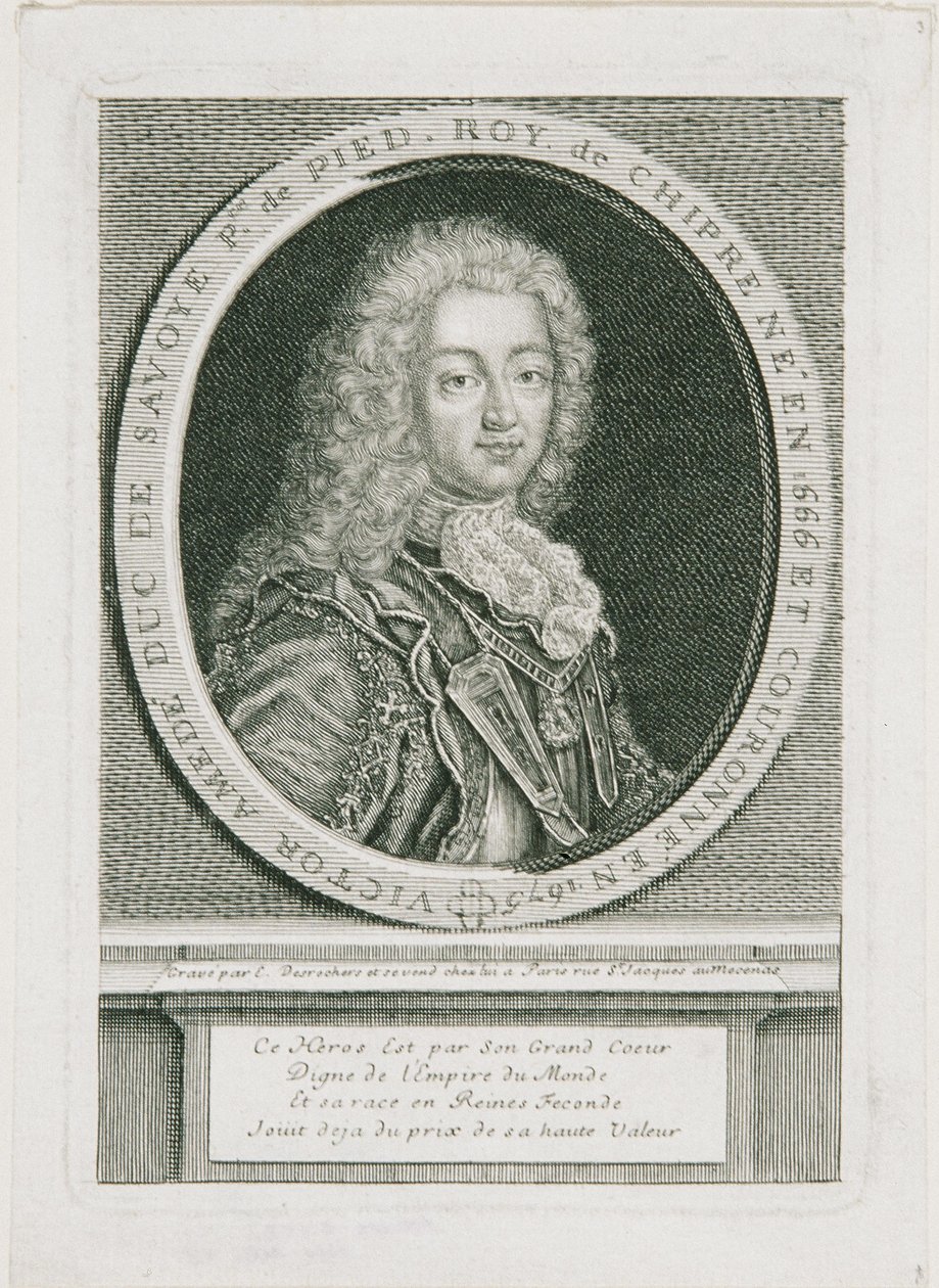 Viktor Amadeus II. Herzog von Savoyen, König von Sizilien und erster König von Piemont-Sardinien von Etienne Desrochers