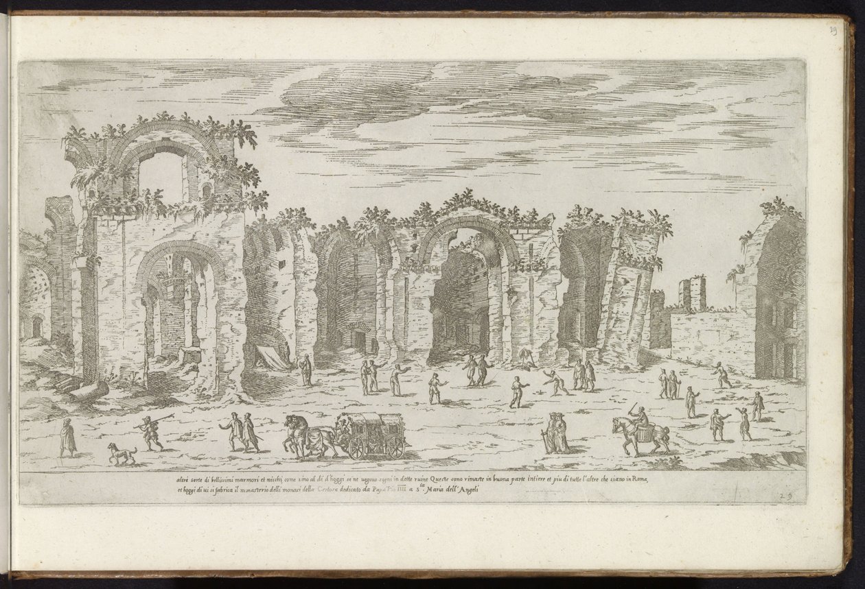 Thermen des Diokletian in Rom von Etienne Duperac