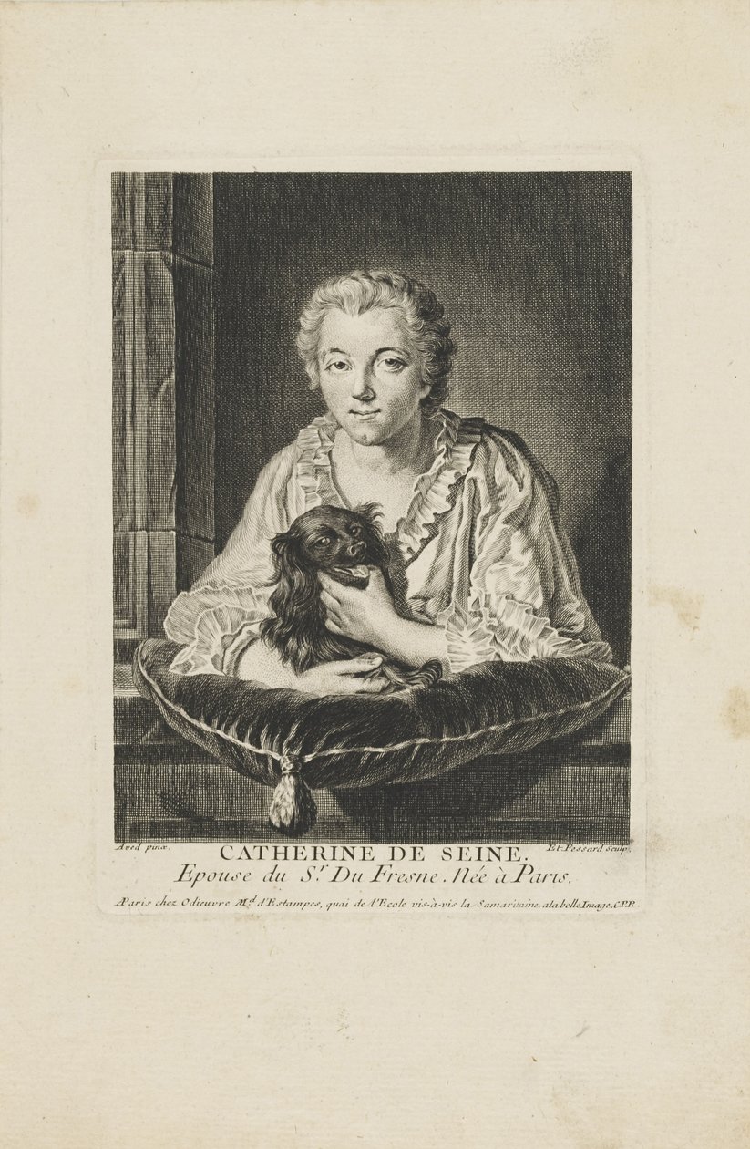 Porträt der Schauspielerin Madame Quinault-Dufresne 1705-1767, ca. 1750 von Etienne Fessard