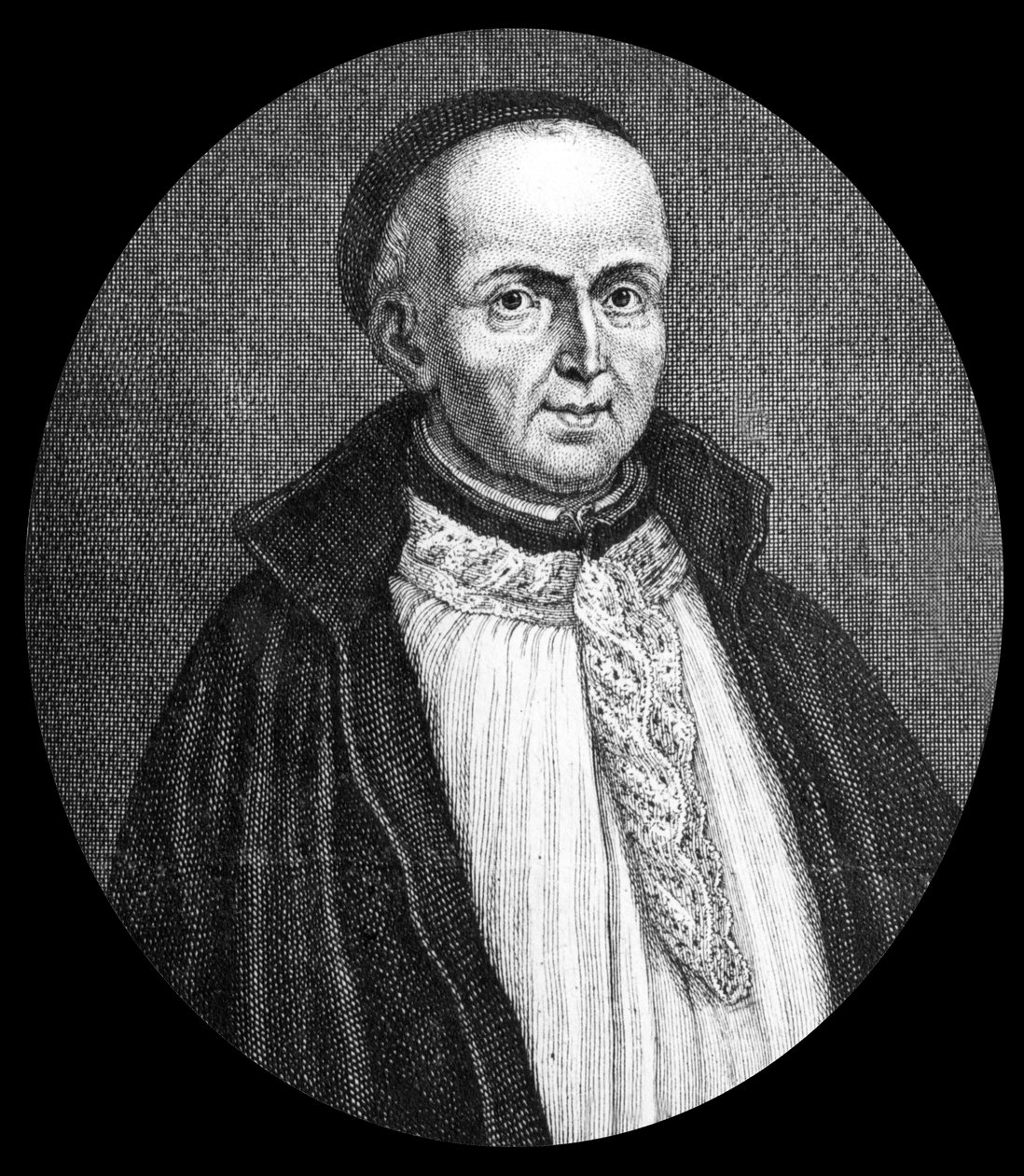 Michel Le Tellier (1643-1719) französischer Theologe, Jesuit, Beichtvater von Ludwig XIV, Gravur von Etienne Jehandier (after) Desrochers