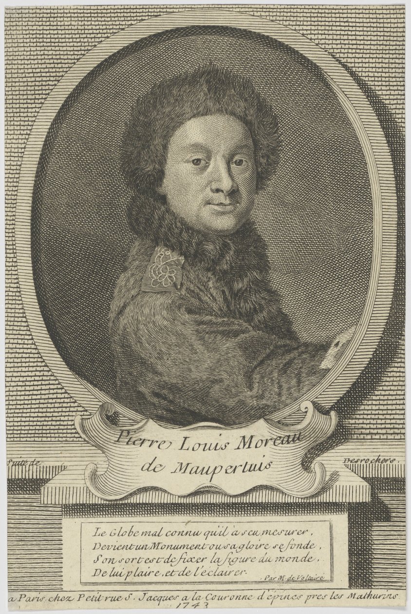 Pierre Louis Moreau de Maupertuis 1698-1759, 1743 von Etienne Jehandier Desrochers
