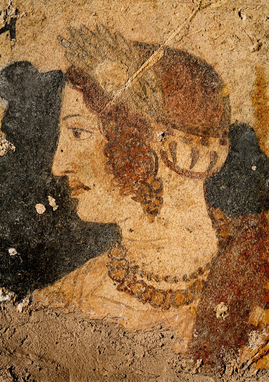Kopf einer jungen Frau, Velia, aus dem Grab des Orcus von Etruscan