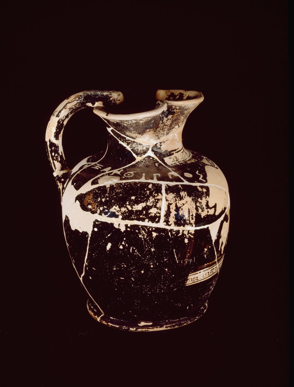 Oinochoe mit Inschrift Xanthippos. Aus dem Grab 709 von Valle Trebbia, 5. Jahrhundert v. Chr. von Etruscan