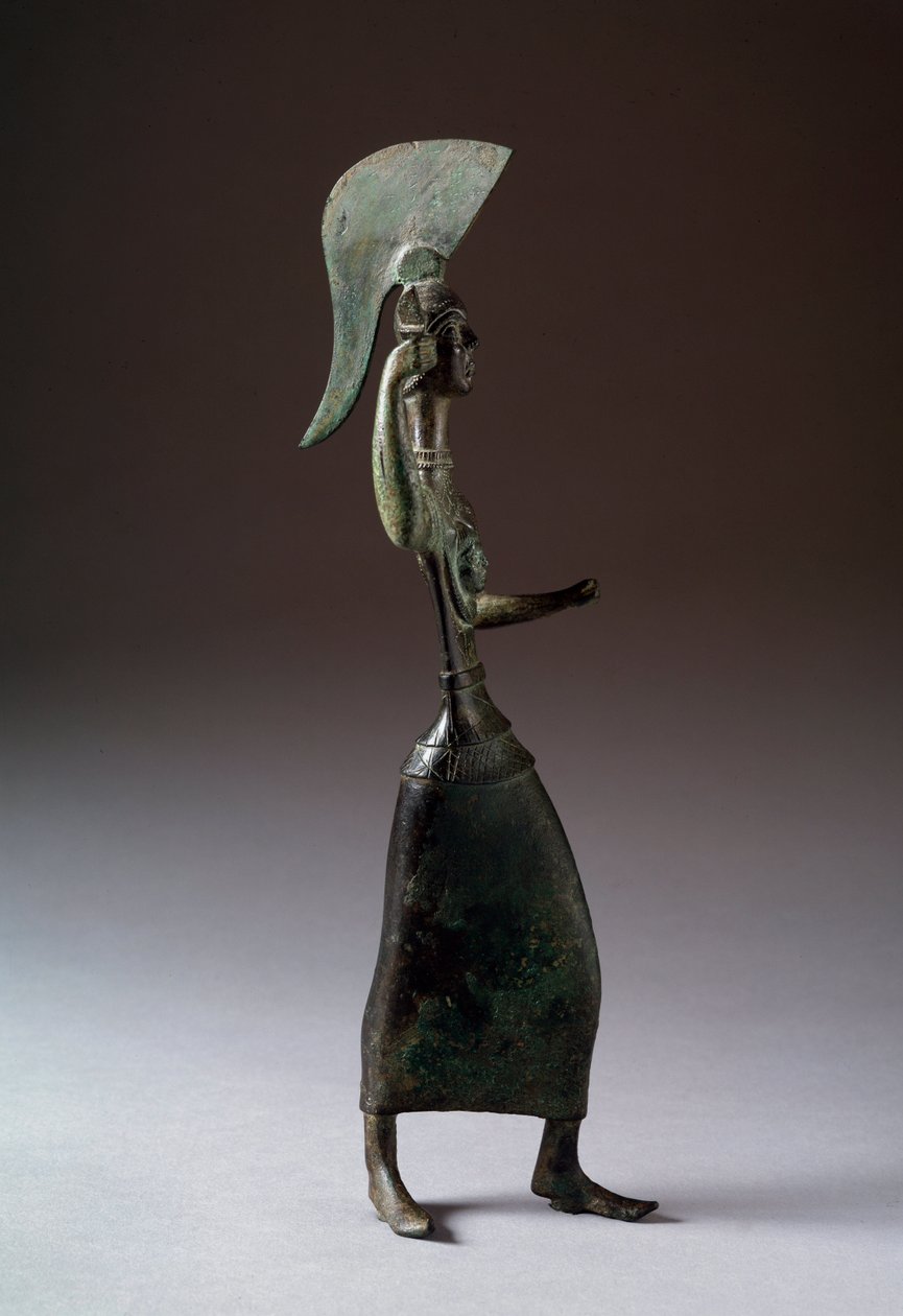 Die etruskische Göttin Menerva (Menrva) - Bronzeskulptur, 440-420 v. Chr. von Etruscan