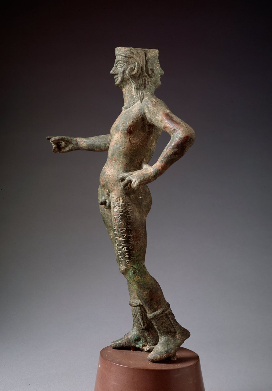 Die Göttlichkeit des Designs Culsans. Bronzeskulptur, 3. Jahrhundert v. Chr. von Etruscan Etruscan