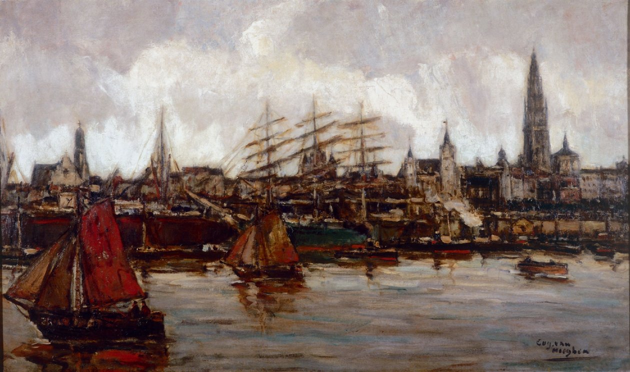 Die Uferpromenade von Antwerpen von Eugeen van Mieghem
