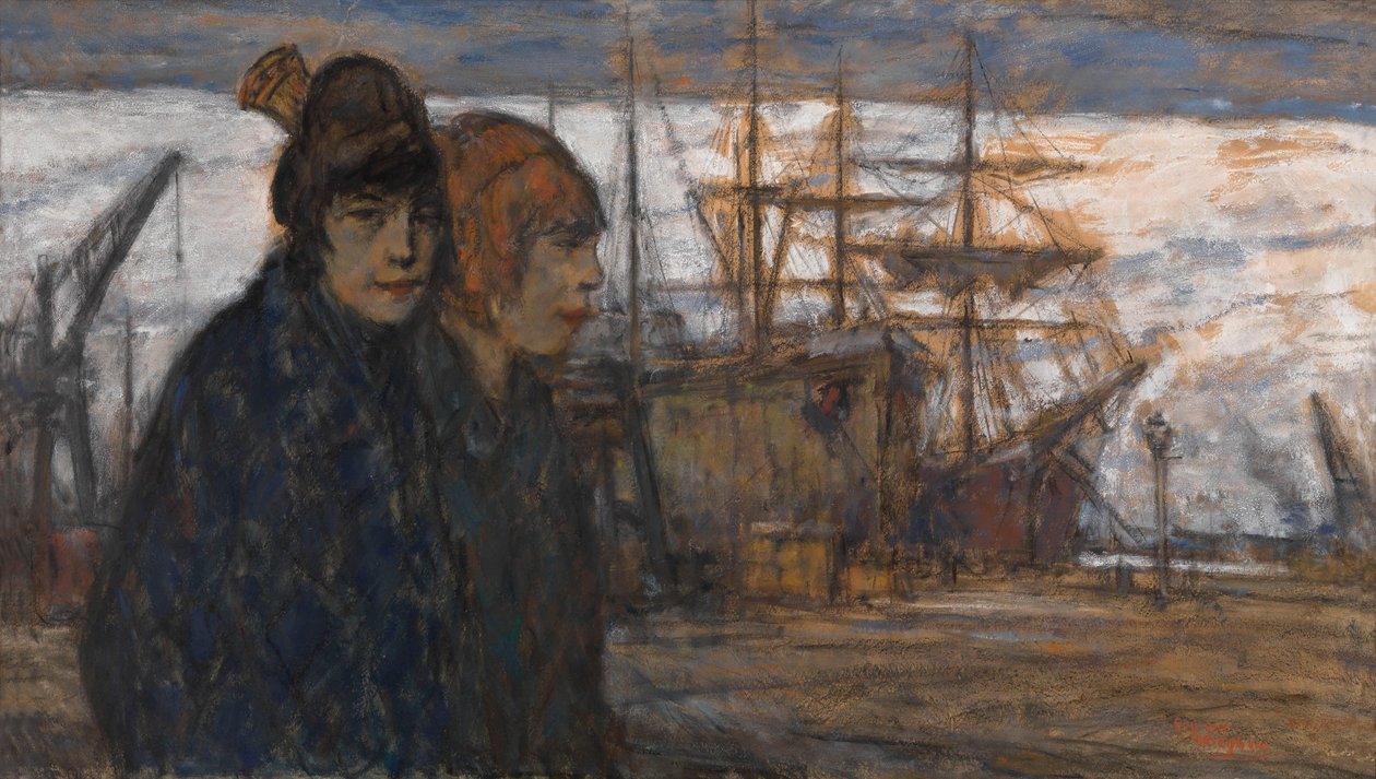 Frauen am Hafen von Eugeen van Mieghem