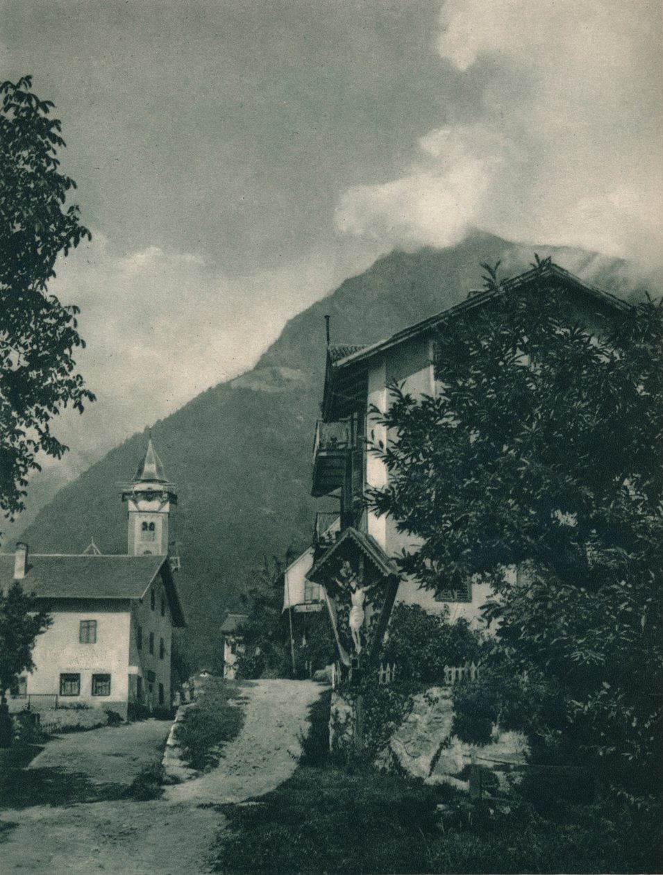 Straße zum Schloss Tirol, Meran, Südtirol, Italien, 1927 von Eugen Poppel