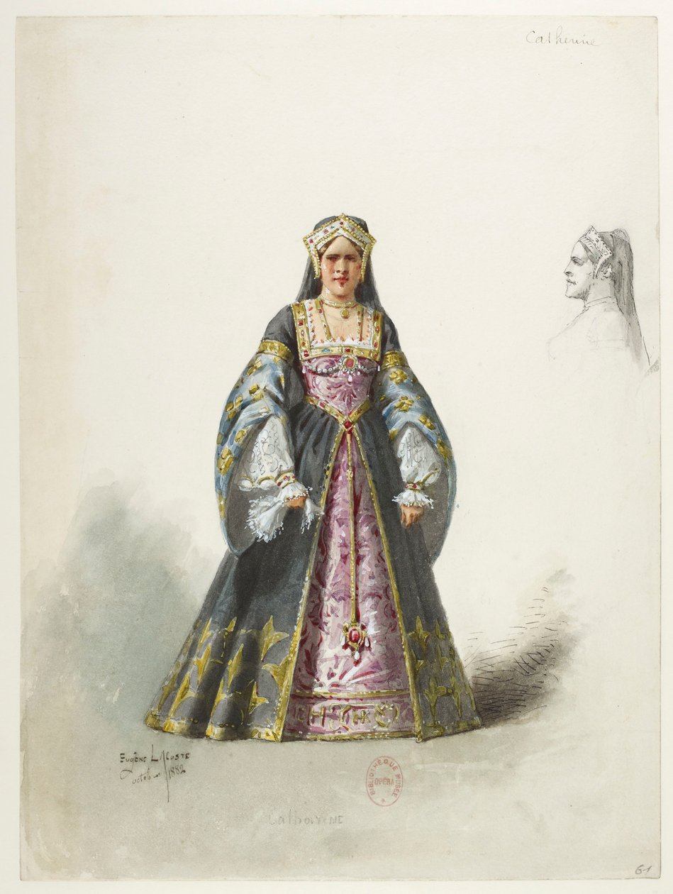 Saint-Saëns - Henry VIII - Kostümentwürfe - Lacoste - 61. Catherine von Eugene Lacoste