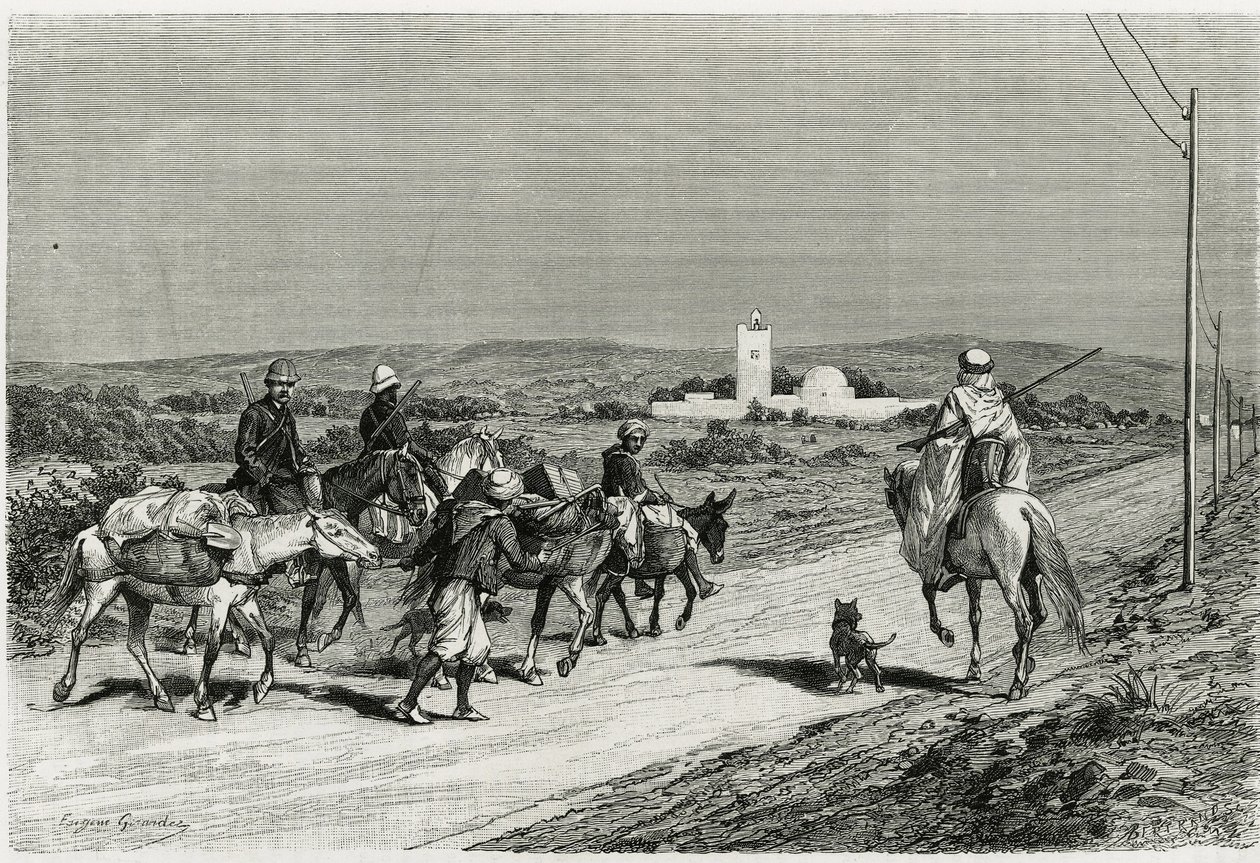 Unser Anhänger bewegt sich. Graviert von Eugene Girardet, zur Illustration der Geschichte 
