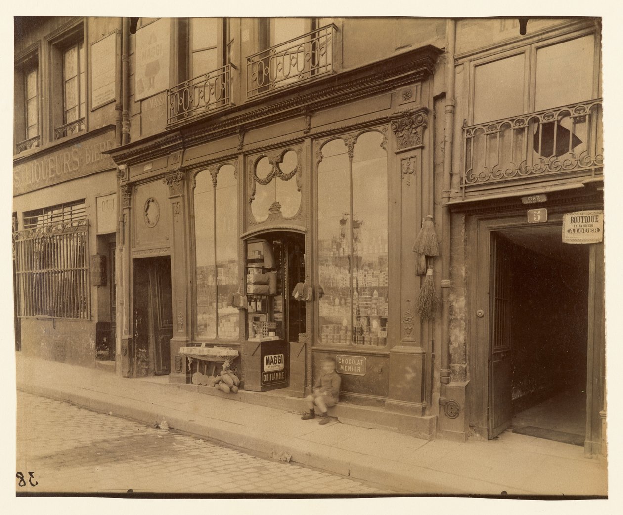 Boutique Louis XVI, 3 quai Bourbon von Eugène Atget