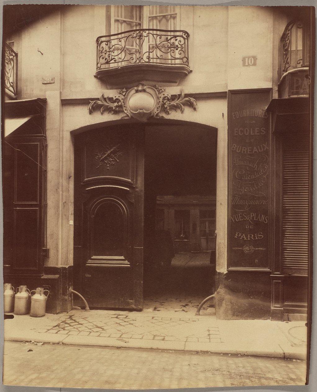 Haus, 10 rue du Petit-Pont, abgerissen von Eugène Atget